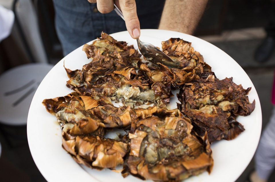 Jewish-style artichokes