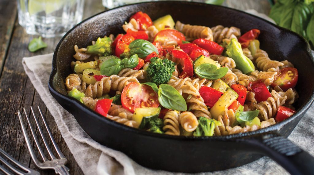 using vegetables in pasta